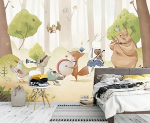 Recomendar Animal bosque verde revestimiento de paredes impermeable diseño de alta calidad decoración del hogar arte de la pared papel tapiz 3D para la habitación de los niños - Product Image 2