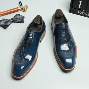 Zapatos Oxford de cuero verde italiano de alta gama hechos a mano con diseño de grabado láser ropa elegante y formal - Product Image 6