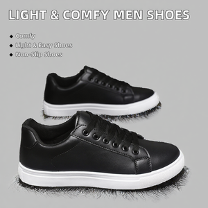 Zapatos Casuales Transpirables para Hombre, Cómodos y Ligeros, con Suela Suave, Color Sólido, Diseño Simple, Corte Bajo, Zapatos Deportivos Casuales - Product Image 2