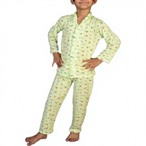 Service OEM, fabriqué en coton 100% de haute qualité, ensembles de pyjamas pour enfants respirants et thermiques, personnalisables, vente en gros, dernier design - Product Image 1