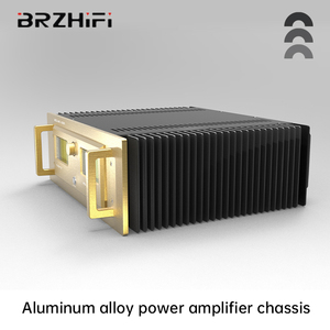 Brzhifi A60 nhôm khuếch đại công suất trường hợp nhà khuếch đại âm thanh trường hợp bao vây thiết bị điện tử <span class=keywords><strong>Chassis</strong></span> với tản nhiệt VU meter <span class=keywords><strong>DIY</strong></span> - Product Image 5