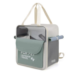 Custom Logo Portable Breathable Fully Ventilated Mesh Airline Approved Pet Carrier <b>Backpack</b> 3 Sides Opening Transparent Fashion - Product Image 2