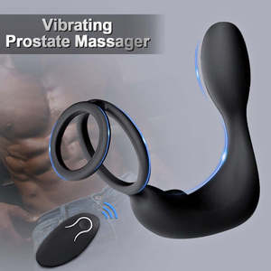 Control Remoto Inalámbrico, Anillo Doble con Bloqueo, Silicona Segura para el Cuerpo, 12 Modos de Vibración, Masajeador de Próstata, Estimulador, Dilatador <span class=keywords><strong>Anal</strong></span> - Product Image 5