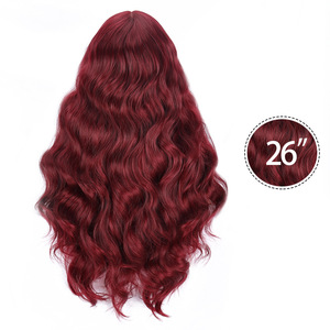 Nouvelle perruque transfrontalière européenne et américaine pour <span class=keywords><strong>femme</strong></span>, 13x4, fabriquée à la machine, en fibre haute température, style naturel, longues boucles ondulées, pour changer de <span class=keywords><strong>coiffure</strong></span> - Product Image 3