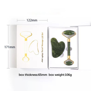 Benutzer definierte natürliche Jade Gua Sha Werkzeug Herzform Jade Roller Guasha Effektive Lymph massage Schaber für Körper und Gesicht - Product Image 2