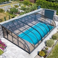 Solárium de Diseño Moderno con Techo Retráctil de Vidrio y Estructura de Aluminio para Uso en Villas y Parques, Móvil para las Cuatro Estaciones