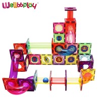 Juego de construcción magnética de plástico ABS de 108 piezas, baldosas de construcción de canicas educativas para niños de 5 a 7 años, modelo de juguete