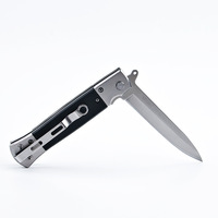 Couteau pliant de poche pour le camping en plein air, lame 440, manche G10+acier, outils EDC pour le camping, la chasse et les activités de plein air