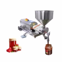 Machine de remplissage semi-automatique à pompe à lobes rotatives pour beurre de cacahuète dur, lotion, crème, confiture, pâte, miel, sauce, huile, alcool, et le remplissage de sachets