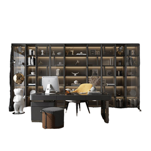 Libreria Personalizzata per Soggiorno, Design Moderno in Alluminio, Adatta per Studio - Product Image 1