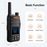 Walkie-Talkie Portátil DK-K2 4G de Alta Calidad, Radio Bidireccional de Largo Alcance (5000 km) con Tarjeta SIM