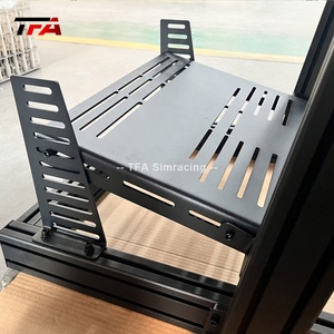 de conducción de coche con soporte de monitor único, kit de simulación de carreras de extrusión de aluminio negro, 4080 - Product Image 5