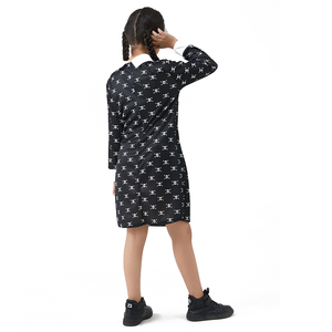 XJ <span class=keywords><strong>Adams</strong></span> <span class=keywords><strong>Family</strong></span> Wednesday Stage Performance Abito da ballo stampato nero a maniche corte unisex per bambini 100% poliestere - Product Image 5