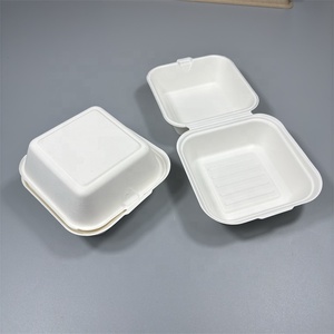 BonitoPak biodegradabile togo contenitore cibo usa e getta da portare via pranzo imballaggio polpa di bagassa cerniera hamburger scatola patatine da <span class=keywords><strong>asporto</strong></span> - Product Image 2