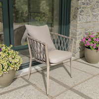 Ensemble table et chaise de jardin avec cadre en alliage d'aluminium pour meubles de jardin