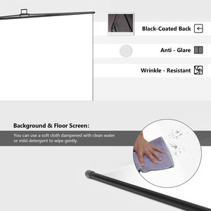 จอพับได้สีขาว RAUBAY - ฉากหลังแบบตั้งพื้นพร้อมส่วนต่อพื้น 7x7x7 ฟุต - ฉากหลังแบบพกพาพับเก็บได้ CWS2100 - FX - Product Image 4
