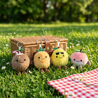 Grosir Gantungan Kunci Boneka Buah Kawaii Custom, Aksesoris Tas Lucu dan Lembut, Liontin Boneka Isi Dakron, OEM Grosir