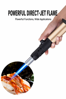 Torche à gaz Premium Jet Flame avec support pliable Puissance de feu puissante et conception de support intime pour barbecue en plein air