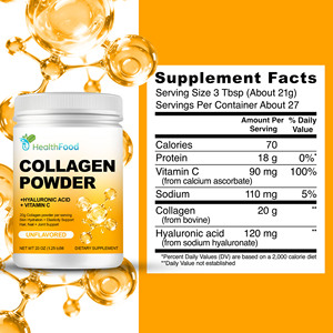 Best Selling Collagen Powder Contains Vitamin C With Hyaluronic Acid Promotes Skin Elasticity Collagen <b>Supplement</b> Powder - Product Image 2