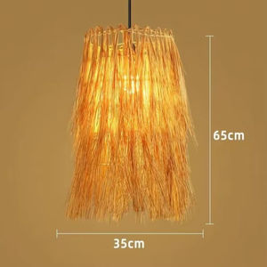 Candelabro tejido de bambú de Asia, lámpara de bambú de paja tejida de ratán creativa, Restaurante japonés Retro, restaurante con personalidad, arte de ratán - Product Image 1