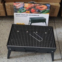 Barbecue portable pliable en fer et charbon de bois pour camping, 1 kg, 0,4 mm D16, pour cuisson et grillades en extérieur