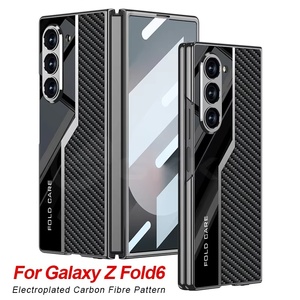 Kinh Doanh Electroplated PU Leather trường hợp điện thoại Đối với Samsung Z gấp 7 6 5 4 với 2 trong <span class=keywords><strong>1</strong></span> vỏ và bảo vệ màn hình chống sốc Bìa - Product Image 3