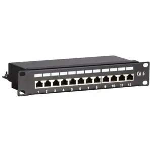 REDE DE COMPRIMENTO DE 1U 19 POLEGADAS PAINEL PATCH BLANK 24 PORT CAT6 Patch Panel cat6 cat6a cat5 cat5a cabo de rede