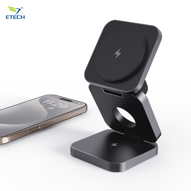 Ultra-Compact 3-in-1 Foldable Wireless Charger with Magnetic for Mobile Phones/other Devices | All-in-One Travel