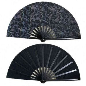 High Quality Reflective Nylon Folding Handheld <b>Fan</b> Portable Painted Music Style Promotional Wholesale New Arrival Bamboo Crafts - Product Image 5