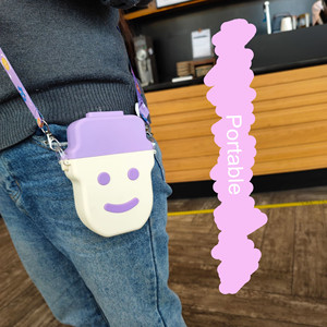 Bouteille <span class=keywords><strong>d</strong></span>'eau portable créative et mignonne en forme de dessin animé pour l'été, avec sangle, pour glaces et sucettes glacées, pour bébés, enfants, étudiants, logo personnalisé - Product Image 4