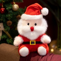 Boneka Santa Claus Lucu Grosir, Boneka Natal Lembut Isi Dakron, Hadiah Plushie untuk Dekorasi Natal