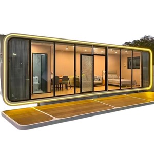 Casa Contenedor Moderna con Remolque 6x12m, Panel Sándwich, Uso Hotelero, Villa Exterior, Solárium, Casa Móvil, Directo de Fábrica Sichuan - Product Image 1