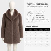 Abrigo de Piel Sintética Gruesa Personalizable con Solapa de Peluche de Zorro, Manga Larga, para Mujer, Otoño/Invierno, Color Sólido, Cárdigan Elegante, Ropa Exterior de Moda