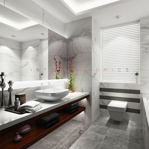 गर्म बेचने चीनी मिट्टी के बरतन फर्श टाइल्स Carrara सफेद Calacatta मैट सतह बाथरूम फर्श और दीवार टाइल - Product Image 2