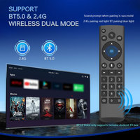 Control remoto Air Mouse de 27 teclas, modo dual retroiluminado BT 2,4G USB con voz IR y ATV para Android Smart TV Box PC