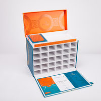 Boîte cadeau en papier de luxe à double porte avec logo imprimé personnalisé et sections divisées pour les emballages cadeaux de Noël, de la Saint-Valentin et des fêtes