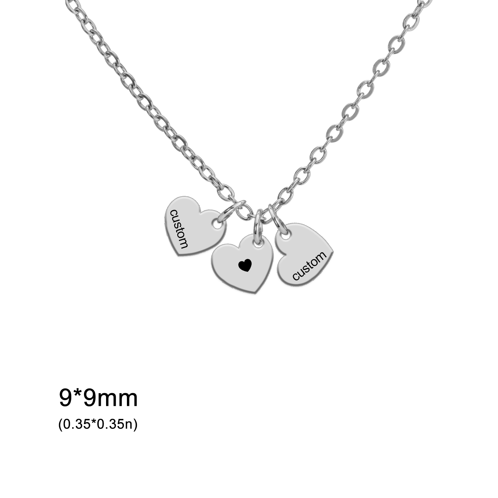 3 cuori d'argento senza nome