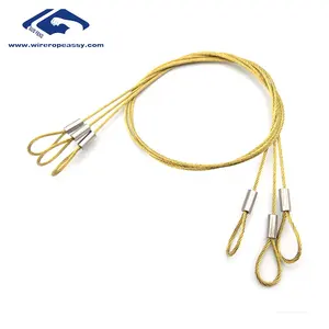 Montaje de cuerda de alambre galvanizado de oro para seguridad, calidad excelente, venta al por mayor