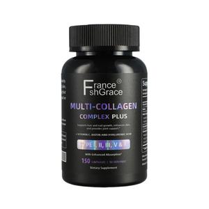 Complexe multi-collagène avec biotine, acide hyaluronique, vitamine C pour les cheveux, la peau et les ongles, complément de collagène pour femmes et hommes - Product Image 1