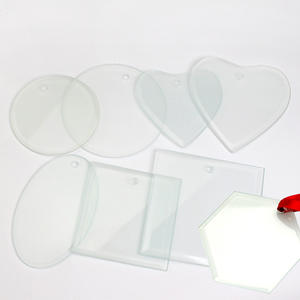 Ornamento Natalizio Moderno per Trasferimento Termico, Ciondolo in Vetro Rotondo da 3 Pollici con Cordino Rosso, Decorazione Natalizia, Supporto Vuoto per Logo o Immagine Fai-da-Te - Product Image 4