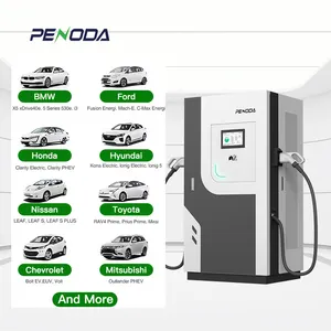 PENODA 60Kw Dc Dual Connector Multimedia Ev Charger Piles 150A 380V Fast Ev Dc Charging Stations