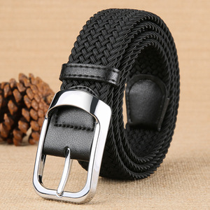 Ceintures de travail décontractées en nylon pour hommes, 3,4 cm, élastiques, tressées, extensibles, en maille, pour le golf, avec boucle ardillon en alliage – Vente en gros - Product Image 6