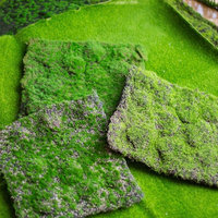 Gazon artificiel, plantes vertes bioniques, boules de mousse, plantes, micro-paysage, aménagement paysager, ornements décoratifs