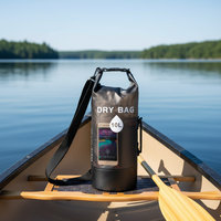 Sac à dos étanche souple et durable en PVC de 10 L à fermeture roll-top pour camping, randonnée, escalade, kayak, natation et voyage
