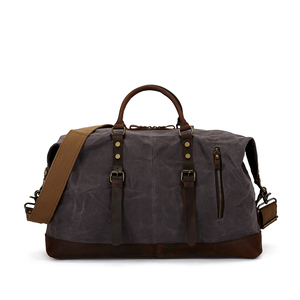 Borsa da Viaggio in Tela Cerata Vintage per Uomo, Grande Capacità, per Campeggio e Weekend - Product Image 5