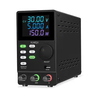 Kuaiqu Spps305d 30v 5a hitam Lcd Display diprogram Dc Power Supply Usb Port switch stabil Regulator Rs232/rs485