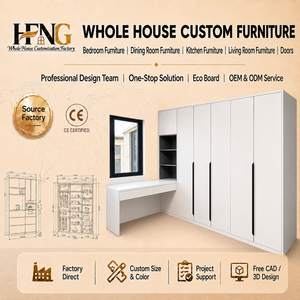Livraison mondiale, armoire multi-portes, armoires d'angle élégantes en bois pour la chambre à coucher, armoire à vêtements pour la maison, meubles - Product Image 1