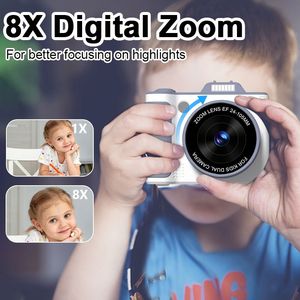 Appareil photo numérique pour enfants avec capteur CMOS 1080P 48MP, écran de 2,4 pouces, zoom 8X, caméra grand angle 180°, cadeaux de Noël et d'anniversaire - Product Image 4