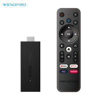 Wesopro G2 Smart IPTV Dongle 4K Android TV Stick 2 Go RAM 16 Go ROM Wi-Fi 6 double bande 2,4 GHz 5,0 GHz avec télécommande Bluetooth ATV vs Fire Mi