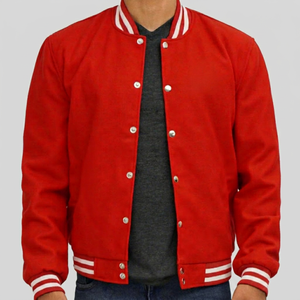 เสื้อแจ็คเก็ตผู้ชายคุณภาพสูง คอตั้ง สำหรับฤดูหนาว แบบ Letterman ระบายอากาศได้ดี แห้งเร็ว สวมใส่สบาย กันลม อุ่น น้ำหนัก 300 กรัม - Product Image 1